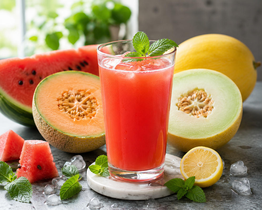 Homemade Watermelon Juice with Cold Press Juicer