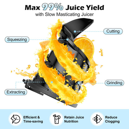 YPONE Slow Juicer for Fresh Juice & Nut Milk